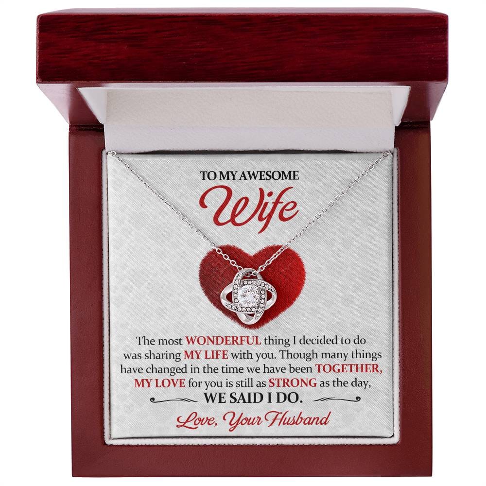 Gift For Wife - The Most Wonderful Thing I Decided To Do - Love Knot Necklaces - The Shoppers Outlet