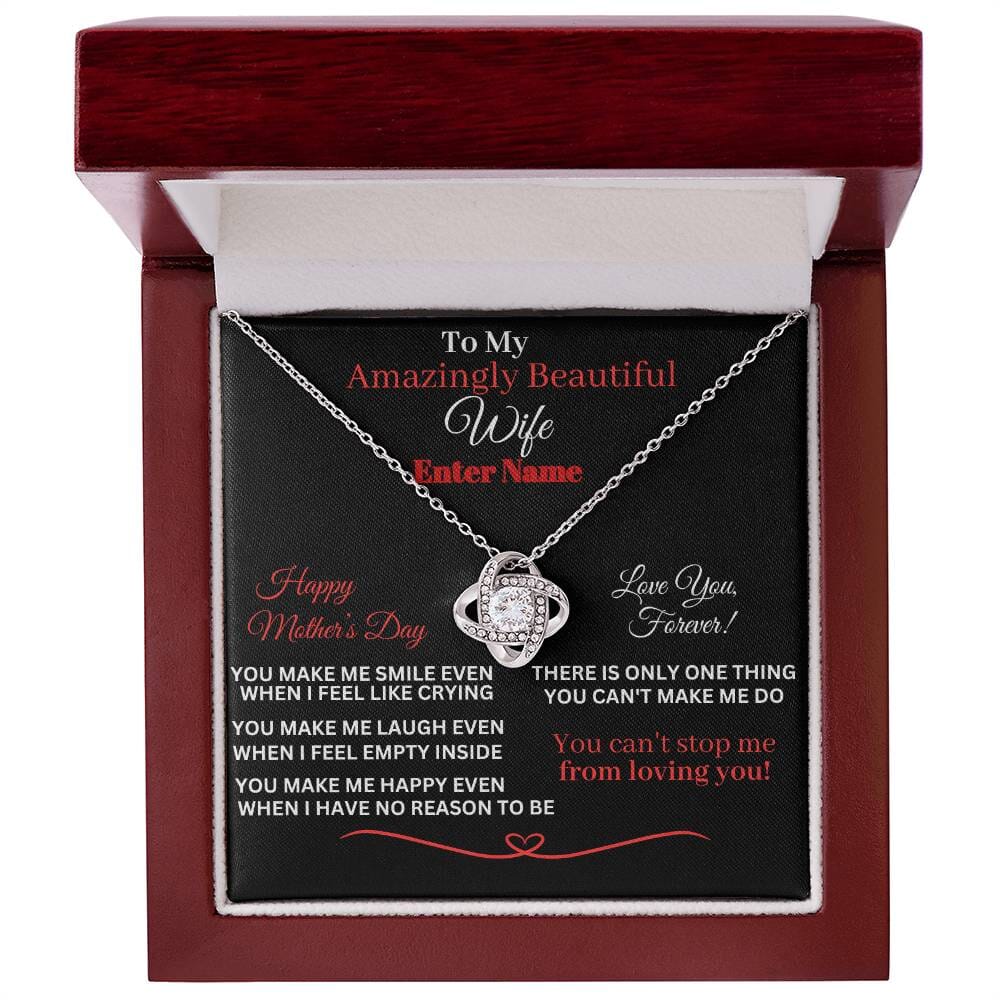 Gift For Wife - You Make Me - PERSONALIZED GIFT- Love Knot Necklaces - The Shoppers Outlet