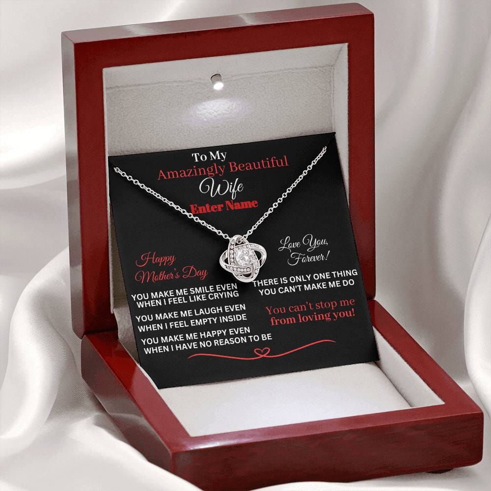 Gift For Wife - You Make Me - PERSONALIZED GIFT- Love Knot Necklaces - The Shoppers Outlet