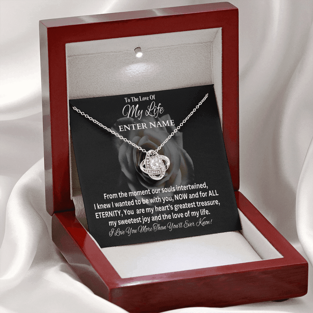Gift For Soulmate - PERSONALIZED GIFT - My Heart's Greatest Treasure - Love Knot Necklace - The Shoppers Outlet
