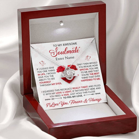 Gift For Soulmate - PERSONALIZED GIFT - If I Could Give You One Thing In Life - Love Knot Necklaces - The Shoppers Outlet