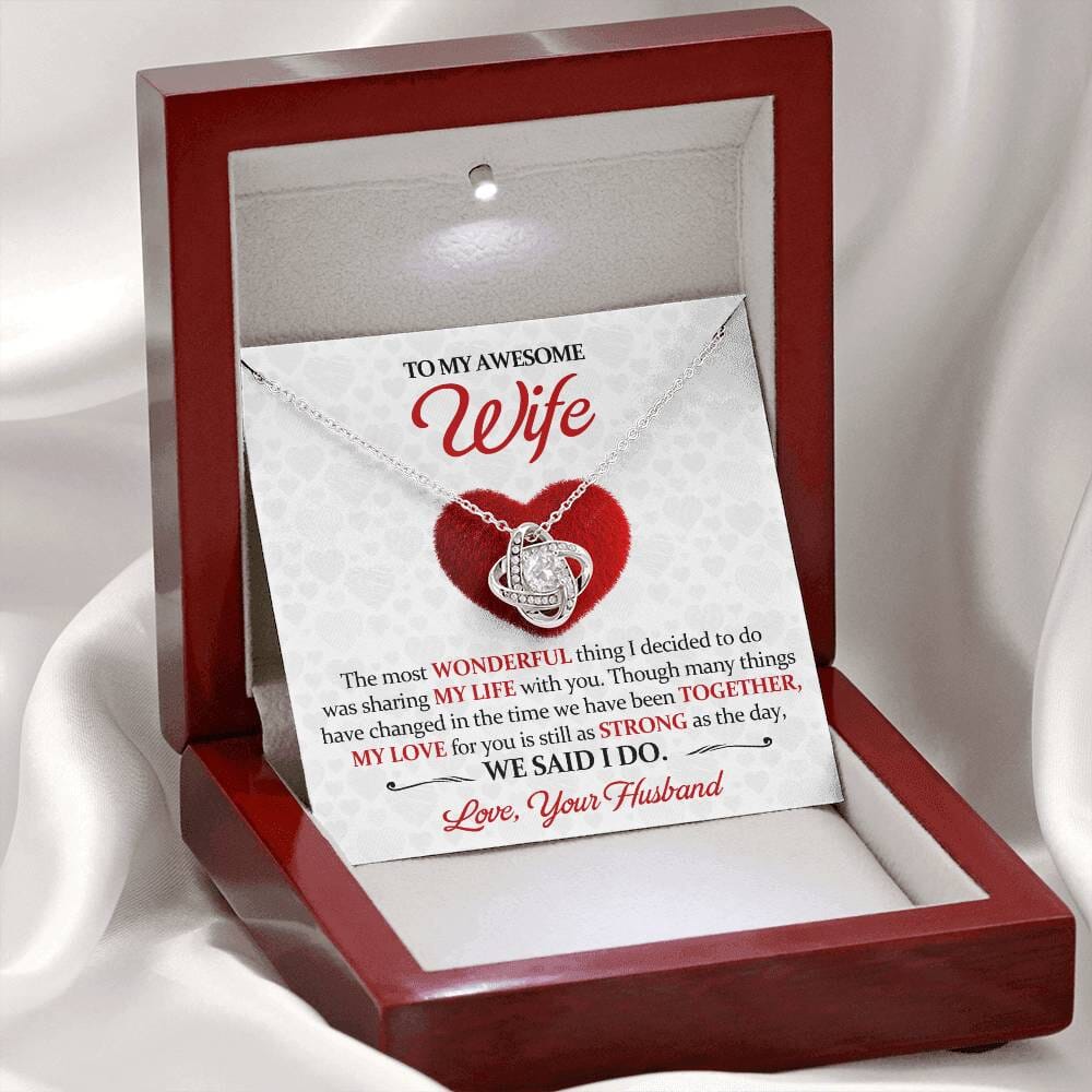 Gift For Wife - The Most Wonderful Thing I Decided To Do - Love Knot Necklaces - The Shoppers Outlet