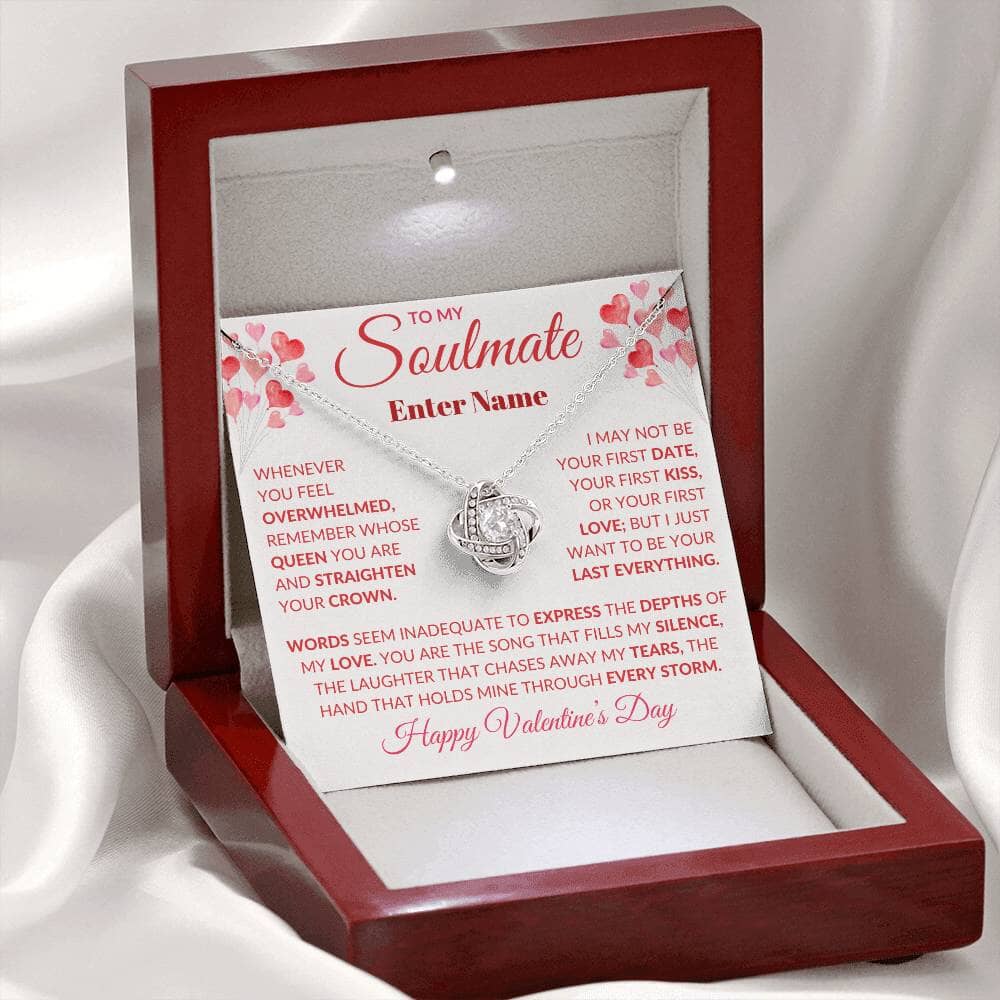 Gift For Soulmate - Whenever You Feel Overwhelmed - Personalized Gift - Love Knot Necklaces - The Shoppers Outlet