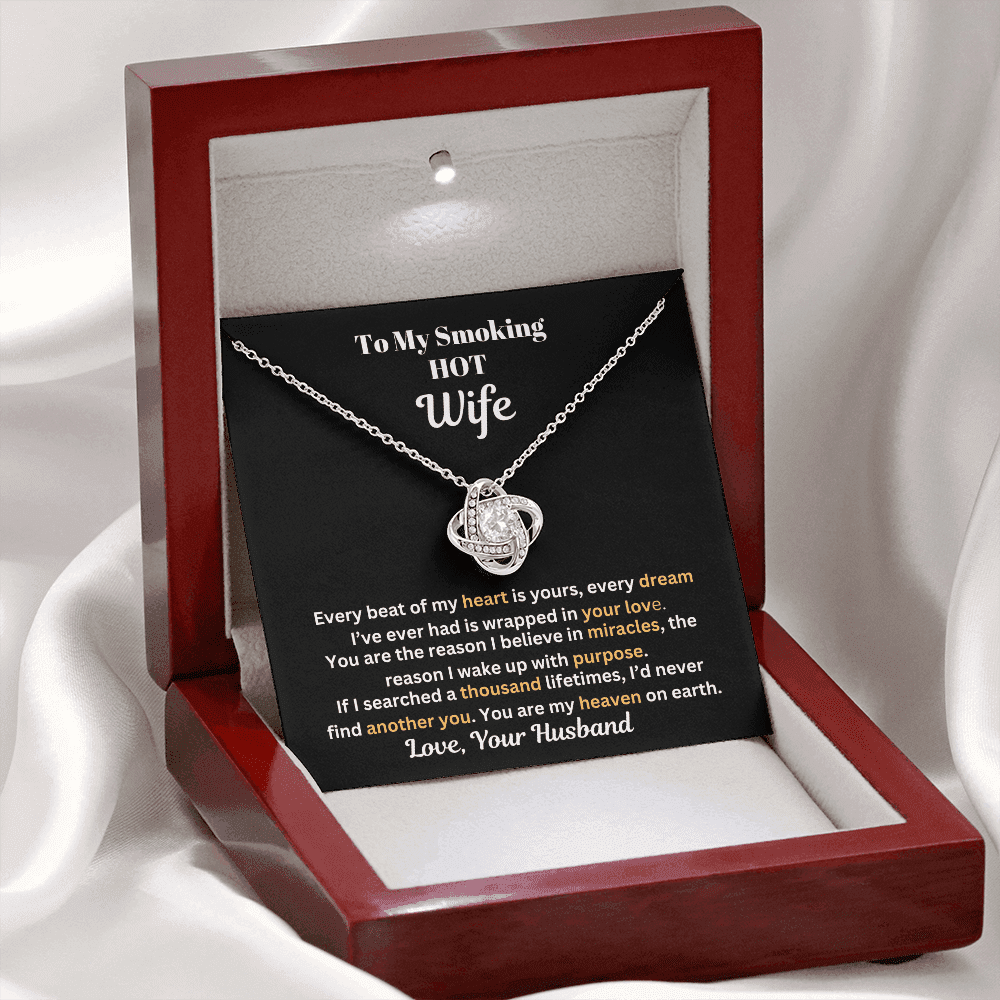 Gift For Wife - Anniversary Gift - Birthday Gift - You Are My Heaven - Love Knot Necklace - The Shoppers Outlet
