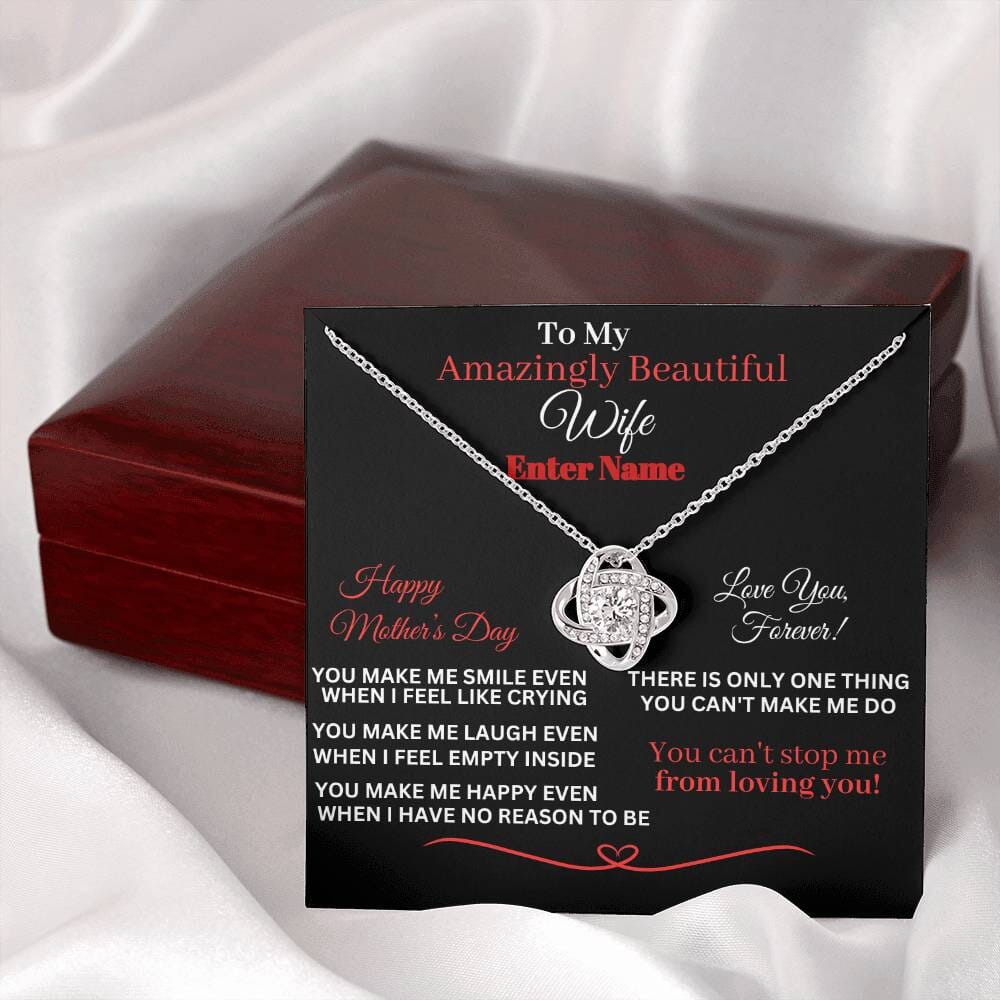 Gift For Wife - You Make Me - PERSONALIZED GIFT- Love Knot Necklaces - The Shoppers Outlet