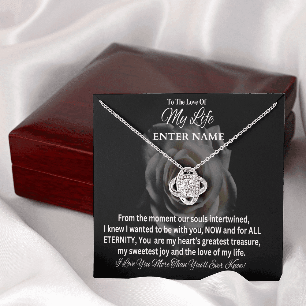 Gift For Soulmate - PERSONALIZED GIFT - My Heart's Greatest Treasure - Love Knot Necklace - The Shoppers Outlet