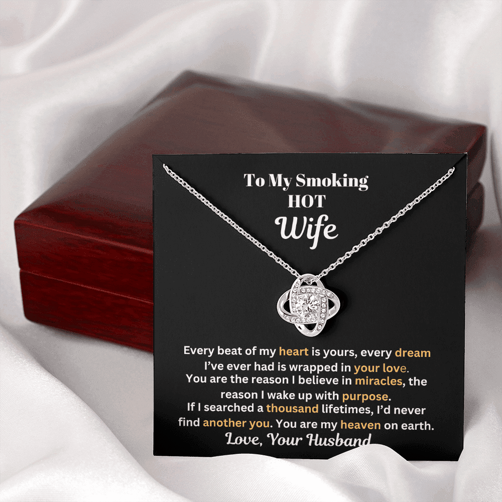 Gift For Wife - Anniversary Gift - Birthday Gift - You Are My Heaven - Love Knot Necklace - The Shoppers Outlet
