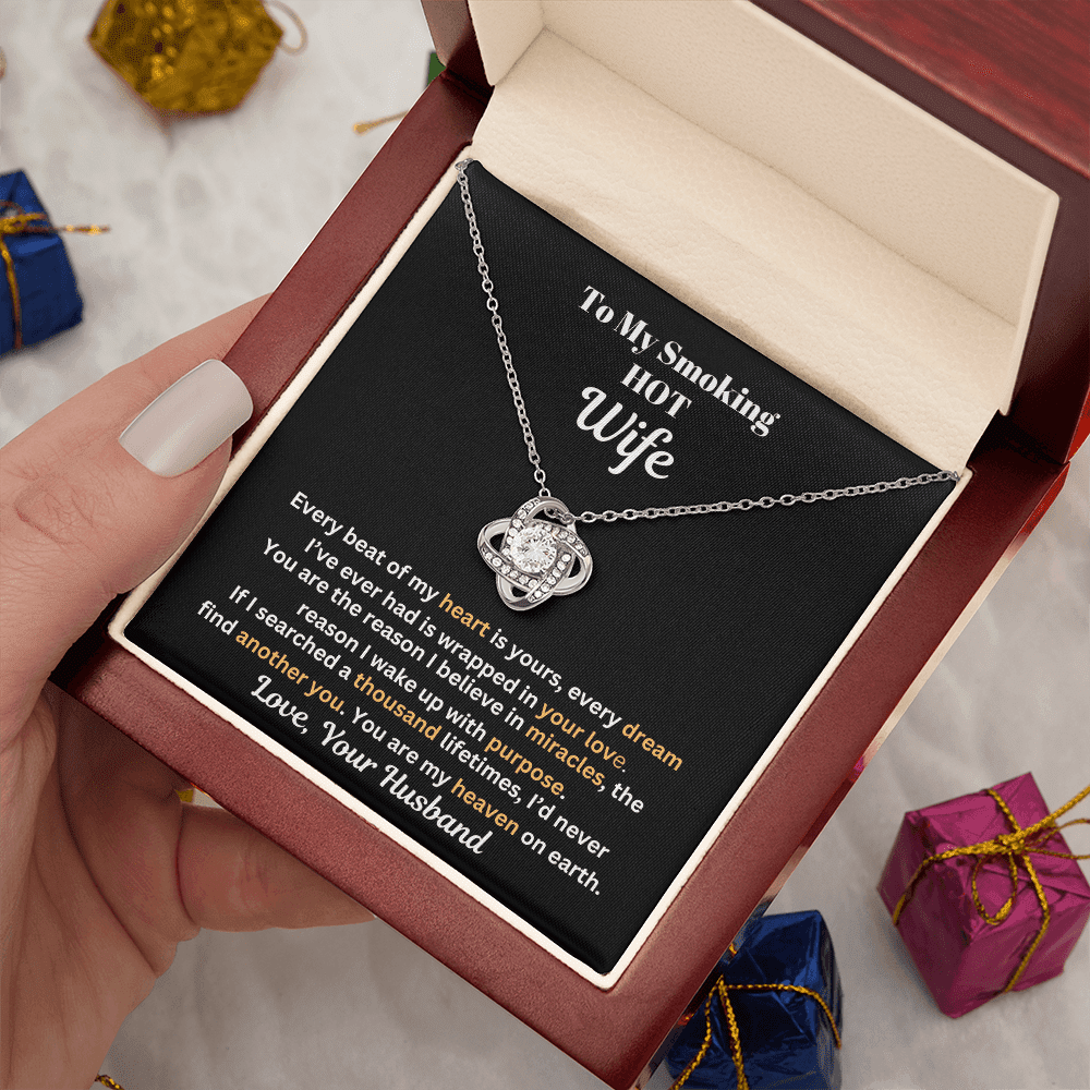 Gift For Wife - Anniversary Gift - Birthday Gift - You Are My Heaven - Love Knot Necklace - The Shoppers Outlet