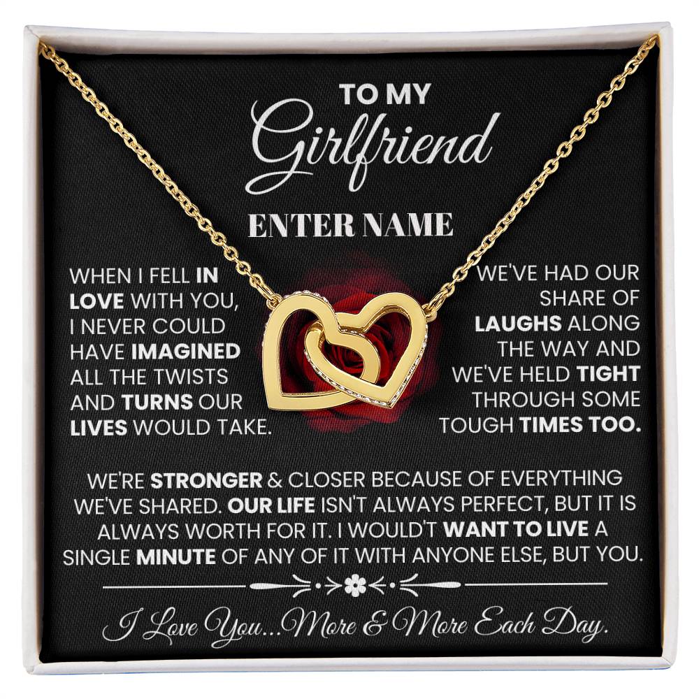 Girlfriend - When I Fell In Love With You - Interlocking Hearts Necklaces - The Shoppers Outlet