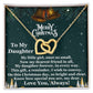 Daughter - Merry Christmas - My Little Girl - Interlocking Hearts Necklaces - The Shoppers Outlet