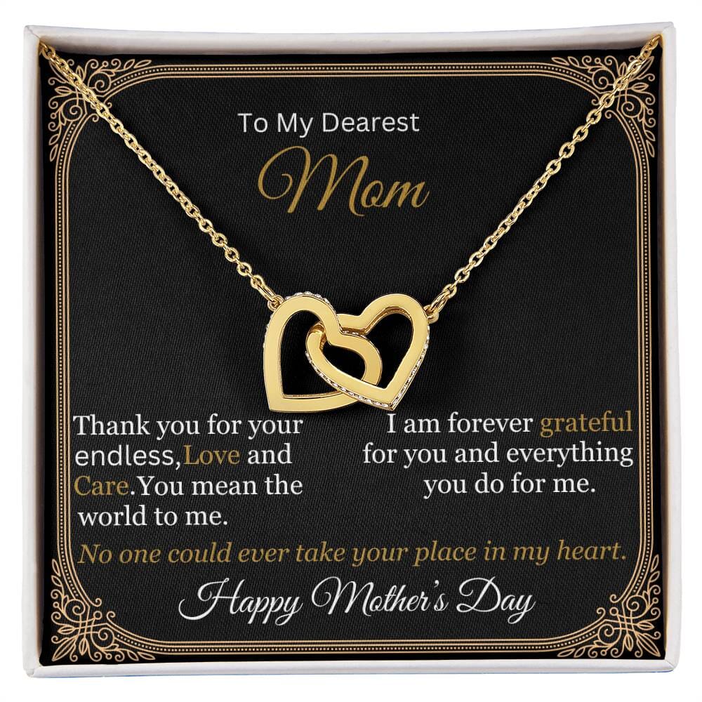 Gift For Mom - Thank You For Your Endless Love And Care - Interlocking Hearts Necklaces - The Shoppers Outlet