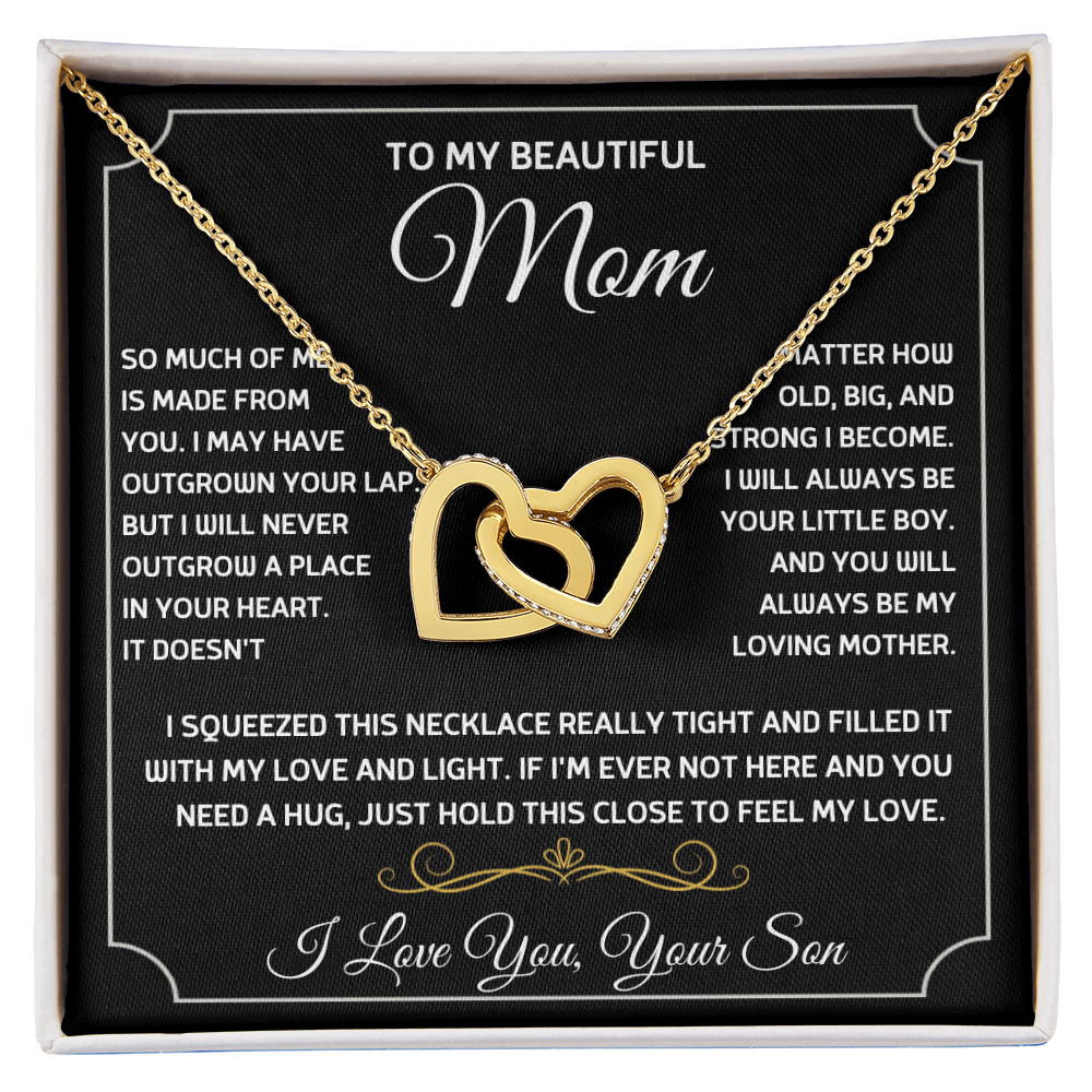 Gift For Mom - To My Beautiful Mom - Interlocking Hearts Necklaces