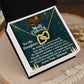Daughter - Merry Christmas - My Little Girl - Interlocking Hearts Necklaces - The Shoppers Outlet