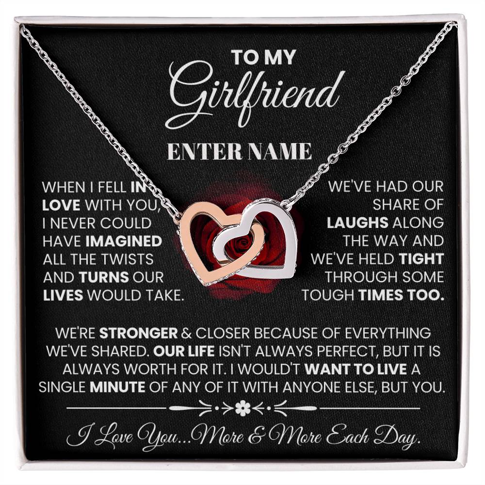 Girlfriend - When I Fell In Love With You - Interlocking Hearts Necklaces - The Shoppers Outlet