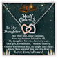Daughter - Merry Christmas - My Little Girl - Interlocking Hearts Necklaces - The Shoppers Outlet
