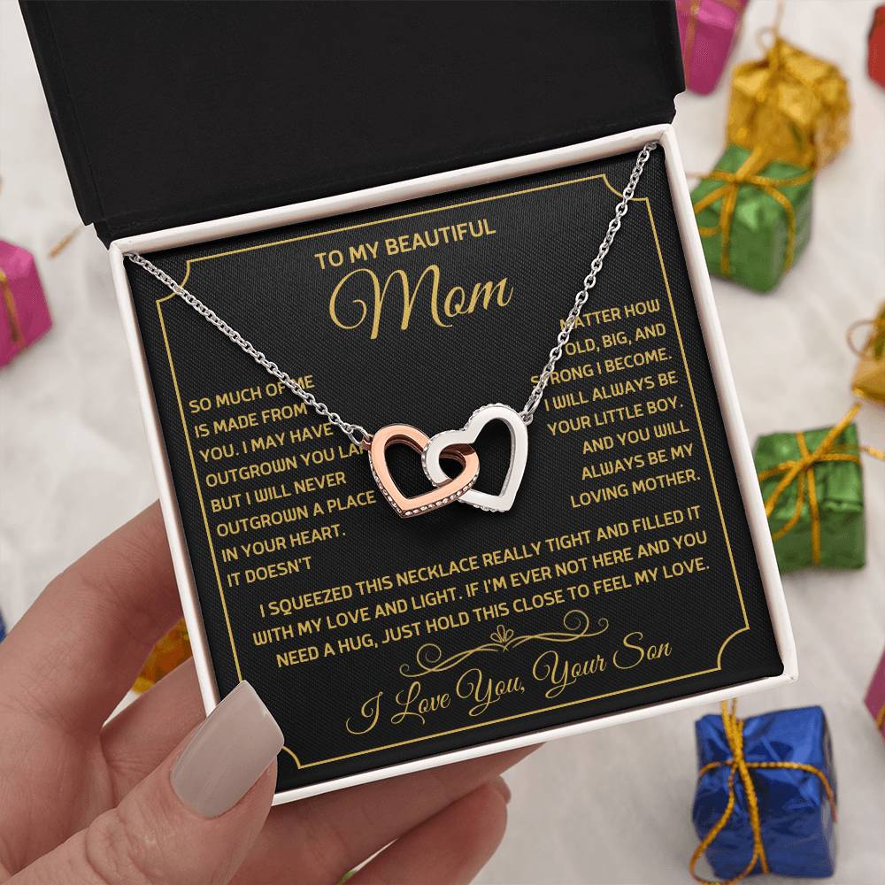 Gift For Mom - Mother's Day Gift - Birthday Gift - Interlocking Hearts Necklaces - The Shoppers Outlet