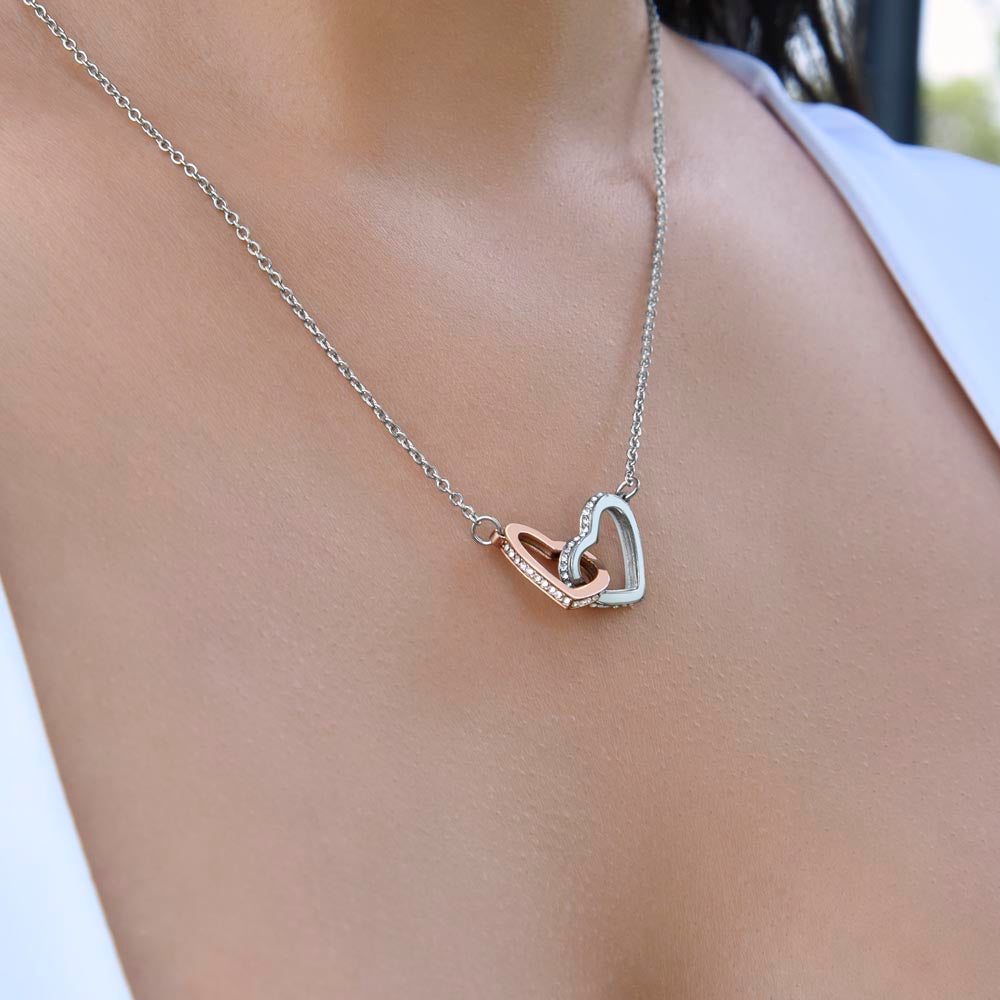 Gift For Mom - Mother's Day Gift - Birthday Gift - Interlocking Hearts Necklaces - The Shoppers Outlet