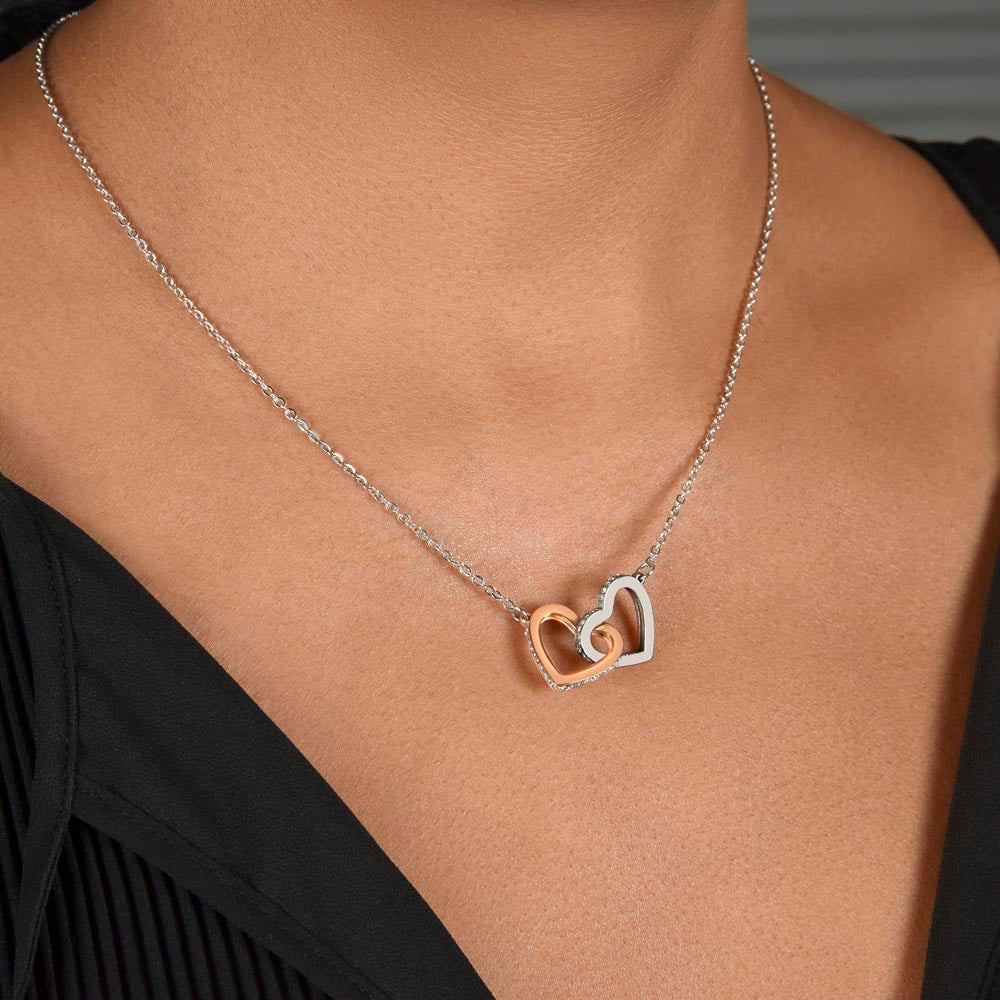 Gift For Mom - Thank You - Interlocking Hearts Necklaces - The Shoppers Outlet