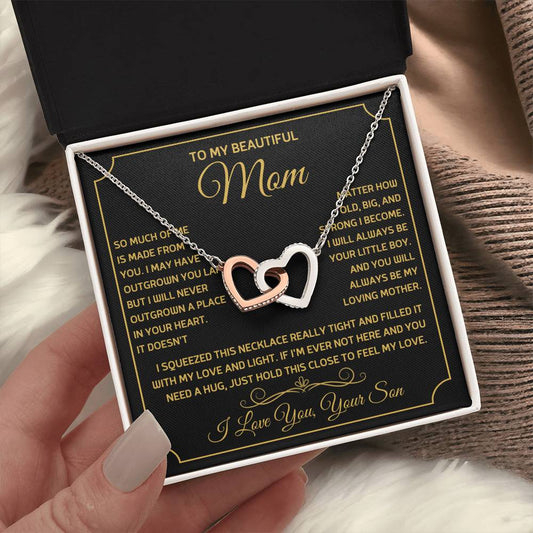 Gift For Mom - Mother's Day Gift - Birthday Gift - Interlocking Hearts Necklaces - The Shoppers Outlet