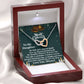 Daughter - Merry Christmas - My Little Girl - Interlocking Hearts Necklaces - The Shoppers Outlet