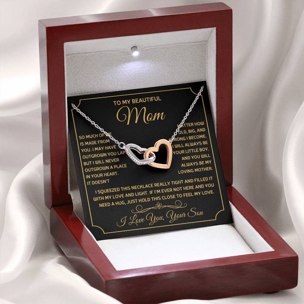 Gift For Mom - Mother's Day Gift - Birthday Gift - Interlocking Hearts Necklaces - The Shoppers Outlet