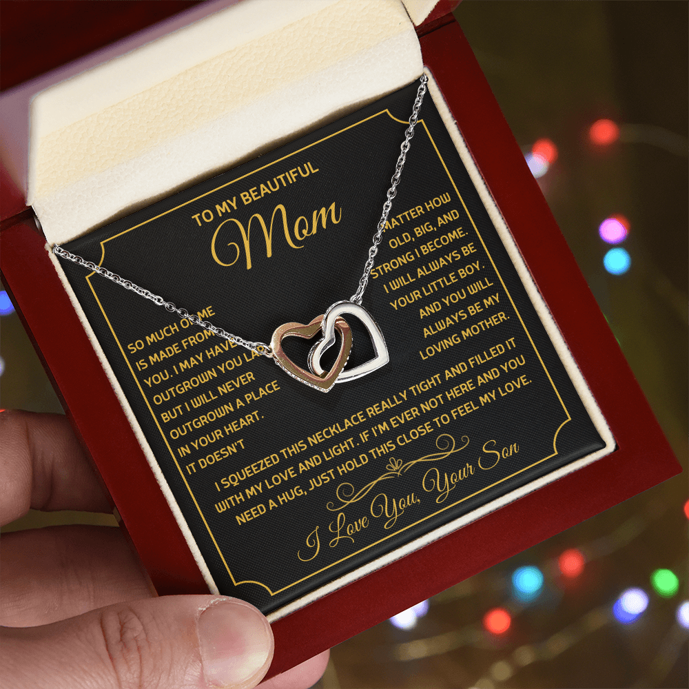 Gift For Mom - Mother's Day Gift - Birthday Gift - Interlocking Hearts Necklaces - The Shoppers Outlet