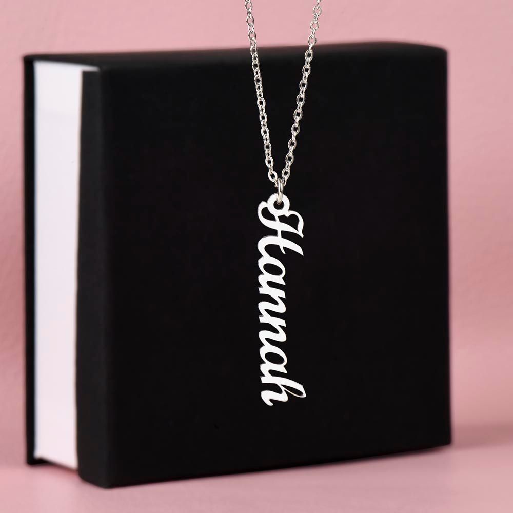 Personalized Vertical Name Necklaces - The Shoppers Outlet