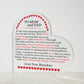 Gift For Mom & Dad - Happy Anniversary - Gift For Mom and Dad - Heart Acrylic Plaque - The Shoppers Outlet