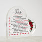 Wife - Happy Anniversary - On Our Anniversary - Printed Heart Shaped Acrylic Plaque - The Shoppers Outlet
