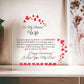 Wife - Happy Anniversary - Gift For Wife - Printed Heart Shaped Acrylic Plaque - The Shoppers Outlet