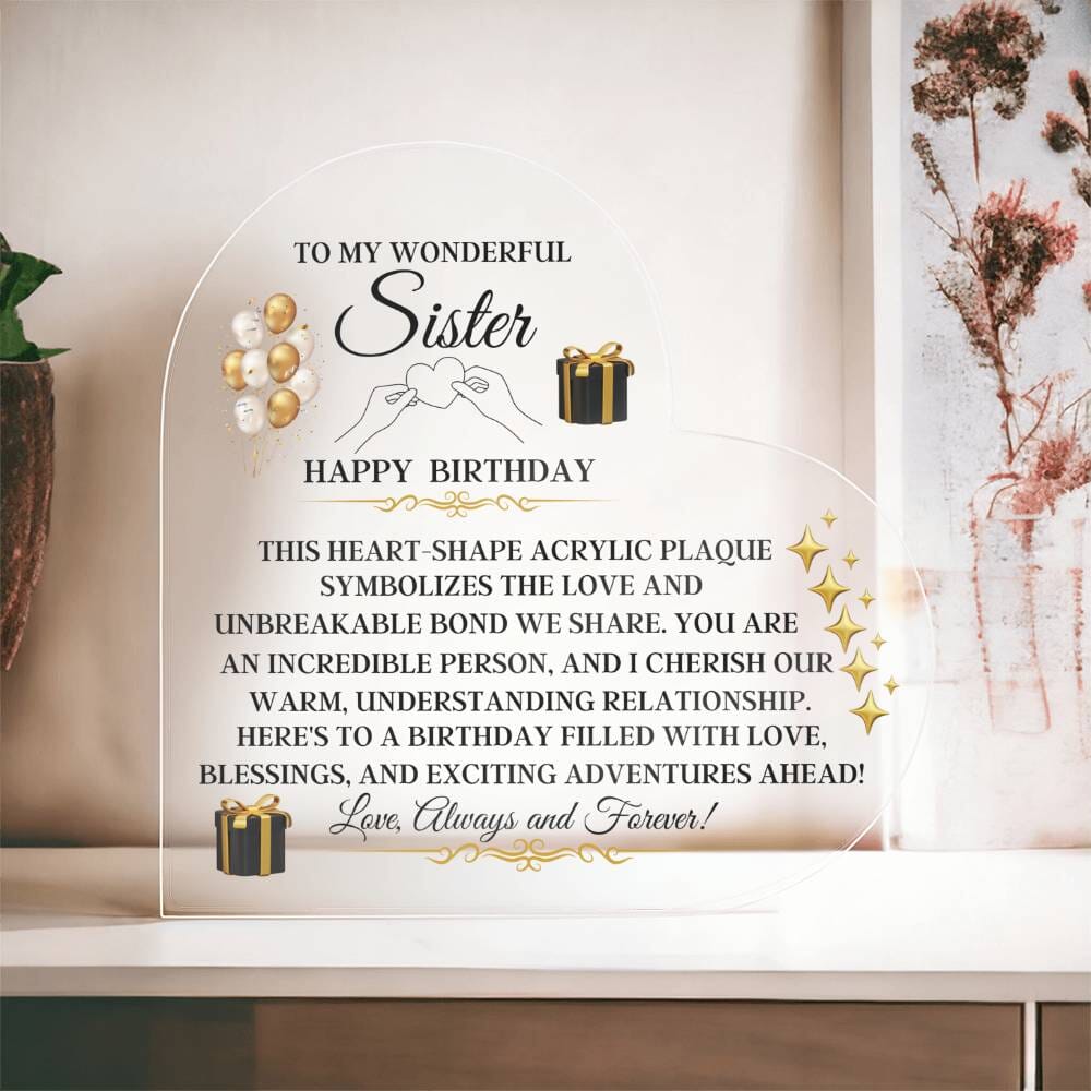 Sister - Birthday Gift Sister - Happy Birthday - Unbreakable Bond - The Shoppers Outlet