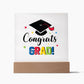 Graduation - Congrats Grad - Happy Congratulations - Square Acrylic Plaque - The Shoppers Outlet
