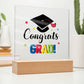 Graduation - Congrats Grad - Happy Congratulations - Square Acrylic Plaque - The Shoppers Outlet