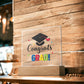 Graduation - Congrats Grad - Happy Congratulations - Square Acrylic Plaque - The Shoppers Outlet