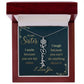 To My Sister - I Smile Because You Are My Sister - January Flower Name Necklace - The Shoppers Outlet