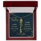 To My Sister - I Smile Because You Are My Sister - January Flower Name Necklace - The Shoppers Outlet
