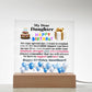 Daughter - Happy Birthday - Birthday Gift For Daughter - On Your Special Day - Square Night Light Acrylic Plaque - The Shoppers Outlet
