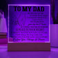 Gift For Dad -So Much Of Me Is Made From What I Learned From You - Square Acrylic Plaque - The Shoppers Outlet