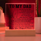 Gift For Dad -So Much Of Me Is Made From What I Learned From You - Square Acrylic Plaque - The Shoppers Outlet