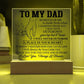 Gift For Dad -So Much Of Me Is Made From What I Learned From You - Square Acrylic Plaque - The Shoppers Outlet