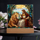 Inspirational - The Loin Of Judah - A Divine Bond - Square Acrylic Plaque - The Shoppers Outlet