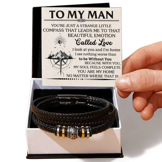 Gift For Soulmate - You Are My Home No Matter Where That Is - Men's Love You Forever Bracelet - The Shoppers Outlet