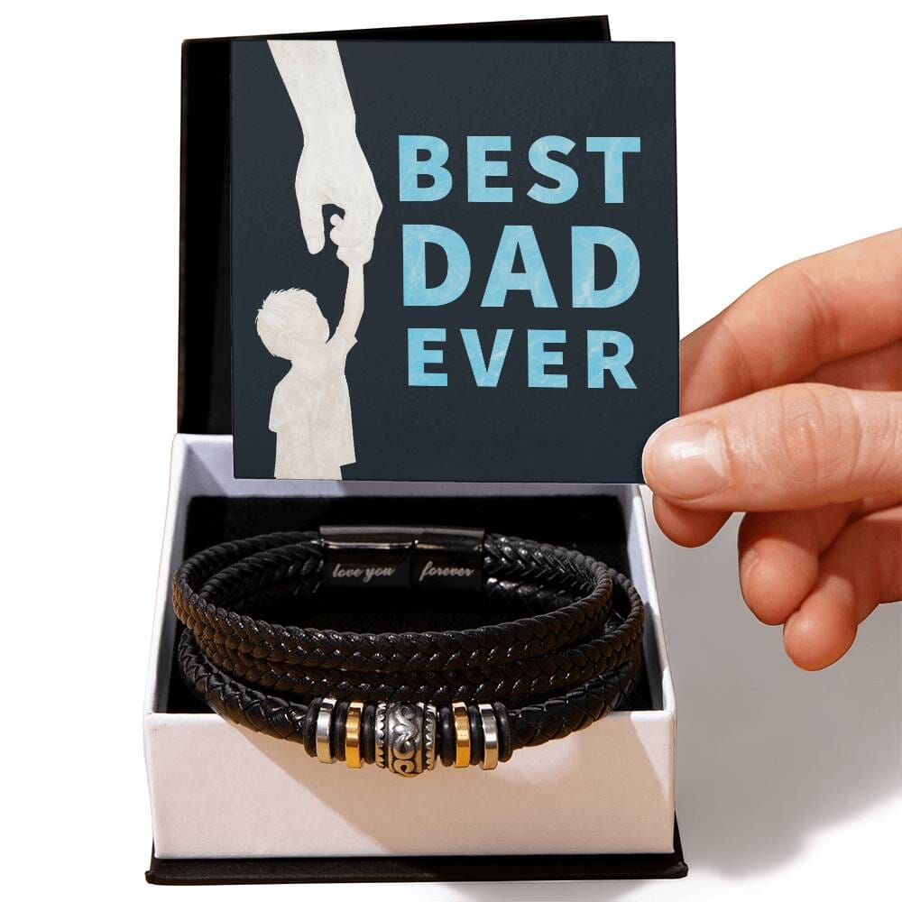 Gift For Dad - Best Dad Ever - Men's Love You Forever Bracelet - The Shoppers Outlet