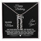 Mom - Happy Birthday - Personalized Vertical Name Necklaces - The Shoppers Outlet
