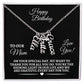 Mom - Happy Birthday - Personalized Vertical Name Necklaces - The Shoppers Outlet