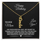 Mom - Happy Birthday - Personalized Vertical Name Necklaces - The Shoppers Outlet