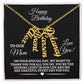 Mom - Happy Birthday - Personalized Vertical Name Necklaces - The Shoppers Outlet