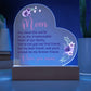 Mom - You Mean The World To Us - Printed Heart Acrylic Plaque - The Shoppers Outlet