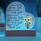 Faith - Praise God - Night Light - Heart Acrylic Plaque - The Shoppers Outlet
