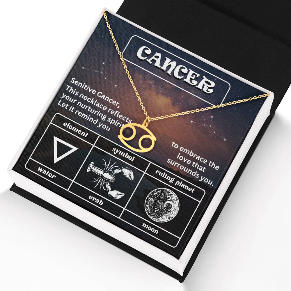 CANCER ZODIAC SYMBOL NECKLACE - The Shoppers Outlet